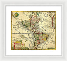 Load image into Gallery viewer, Old Map Of The Americas 1761 - Framed Print