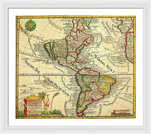 Load image into Gallery viewer, Old Map Of The Americas 1761 - Framed Print