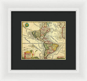 Old Map Of The Americas 1761 - Framed Print