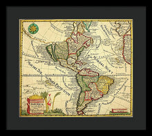 Load image into Gallery viewer, Old Map Of The Americas 1761 - Framed Print