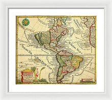 Load image into Gallery viewer, Old Map Of The Americas 1761 - Framed Print