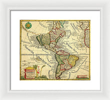 Load image into Gallery viewer, Old Map Of The Americas 1761 - Framed Print