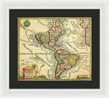 Load image into Gallery viewer, Old Map Of The Americas 1761 - Framed Print