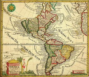 Old Map Of The Americas 1761 - Art Print