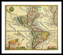 Load image into Gallery viewer, Old Map Of The Americas 1761 - Framed Print