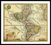 Load image into Gallery viewer, Old Map Of The Americas 1761 - Framed Print