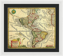 Load image into Gallery viewer, Old Map Of The Americas 1761 - Framed Print