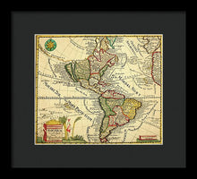 Load image into Gallery viewer, Old Map Of The Americas 1761 - Framed Print