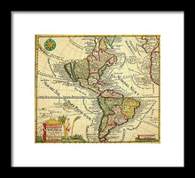 Load image into Gallery viewer, Old Map Of The Americas 1761 - Framed Print