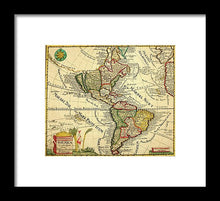 Load image into Gallery viewer, Old Map Of The Americas 1761 - Framed Print