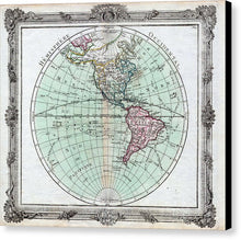 Load image into Gallery viewer, Old Map Of The Americas 1764 - Canvas Print