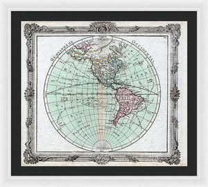 Old Map Of The Americas 1764 - Framed Print