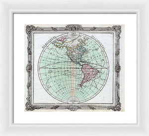 Old Map Of The Americas 1764 - Framed Print