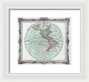 Old Map Of The Americas 1764 - Framed Print