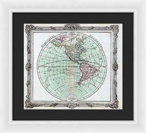 Old Map Of The Americas 1764 - Framed Print