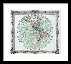 Old Map Of The Americas 1764 - Framed Print