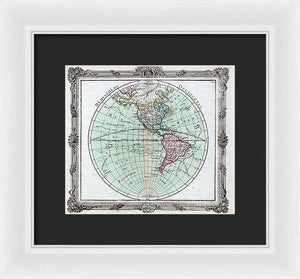 Old Map Of The Americas 1764 - Framed Print