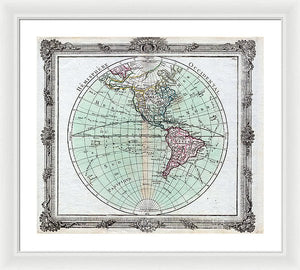 Old Map Of The Americas 1764 - Framed Print