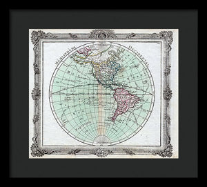 Old Map Of The Americas 1764 - Framed Print