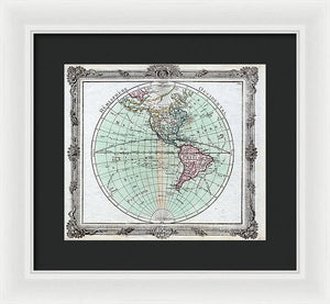 Old Map Of The Americas 1764 - Framed Print