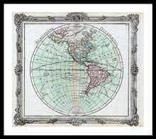 Load image into Gallery viewer, Old Map Of The Americas 1764 - Framed Print