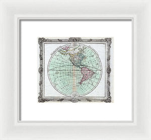 Old Map Of The Americas 1764 - Framed Print