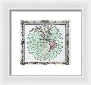 Old Map Of The Americas 1764 - Framed Print