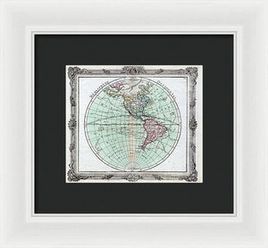 Old Map Of The Americas 1764 - Framed Print