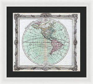 Old Map Of The Americas 1764 - Framed Print