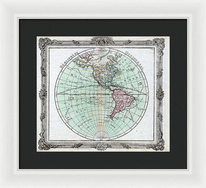 Old Map Of The Americas 1764 - Framed Print