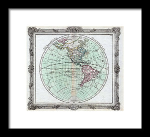 Old Map Of The Americas 1764 - Framed Print