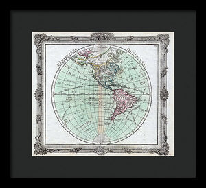 Old Map Of The Americas 1764 - Framed Print