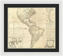 Load image into Gallery viewer, Old Map Of The Americas 1772 - Framed Print