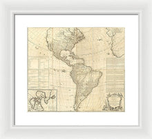 Load image into Gallery viewer, Old Map Of The Americas 1772 - Framed Print