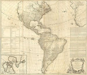 Old Map Of The Americas 1772 - Art Print