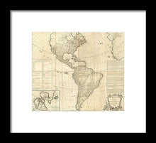 Load image into Gallery viewer, Old Map Of The Americas 1772 - Framed Print