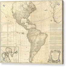 Load image into Gallery viewer, Old Map Of The Americas 1772 - Acrylic Print