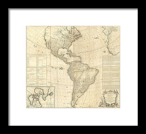 Old Map Of The Americas 1772 - Framed Print