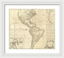 Load image into Gallery viewer, Old Map Of The Americas 1772 - Framed Print