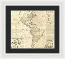 Load image into Gallery viewer, Old Map Of The Americas 1772 - Framed Print