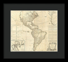 Load image into Gallery viewer, Old Map Of The Americas 1772 - Framed Print