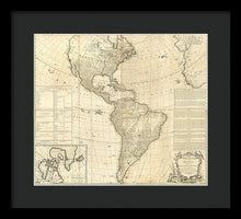 Load image into Gallery viewer, Old Map Of The Americas 1772 - Framed Print