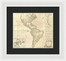 Load image into Gallery viewer, Old Map Of The Americas 1772 - Framed Print