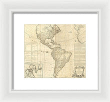 Load image into Gallery viewer, Old Map Of The Americas 1772 - Framed Print