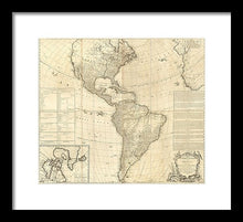 Load image into Gallery viewer, Old Map Of The Americas 1772 - Framed Print