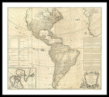 Load image into Gallery viewer, Old Map Of The Americas 1772 - Framed Print