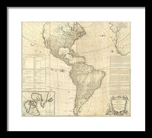 Load image into Gallery viewer, Old Map Of The Americas 1772 - Framed Print