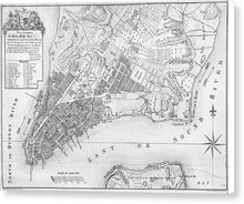 Load image into Gallery viewer, Old Map Of New York City 1767 - Canvas Print