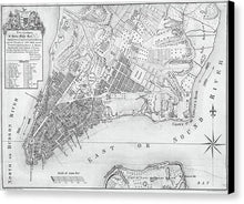 Load image into Gallery viewer, Old Map Of New York City 1767 - Canvas Print