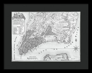 Old Map Of New York City 1767 - Framed Print